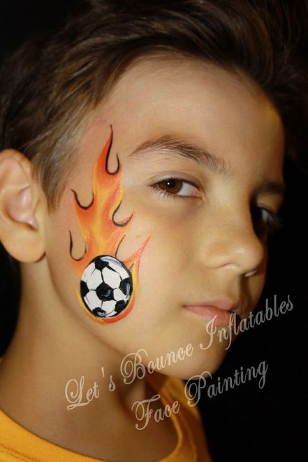face painting designs soccer ball
