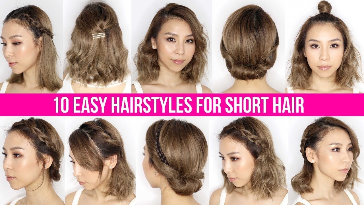 10 easy ways to style short hair &amp; long bob - tina yong - youtube