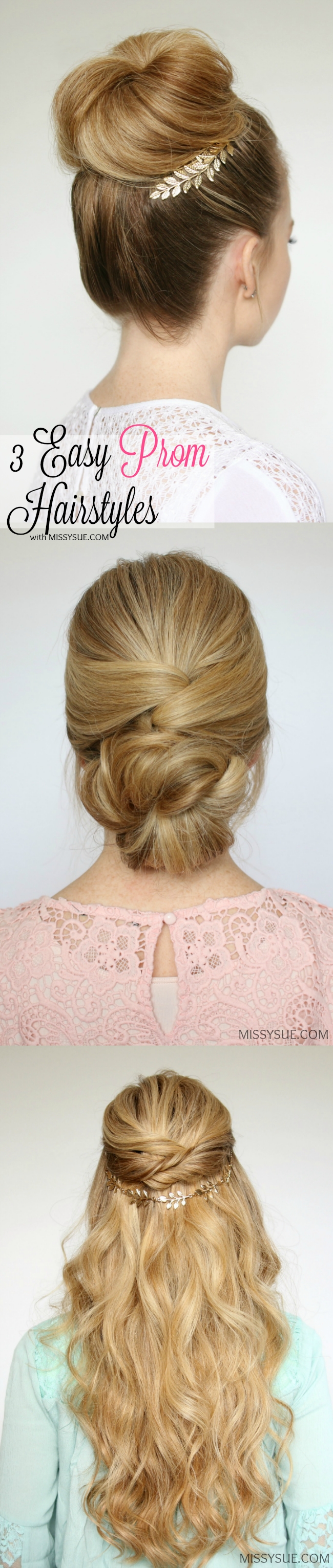 3 easy prom hairstyles | missy sue