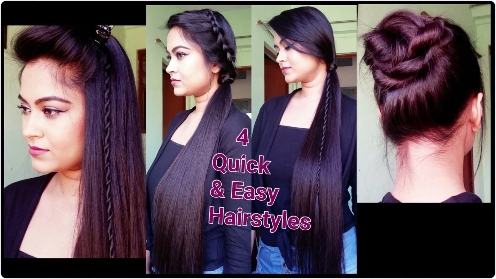 4 quick &amp; easy heatless hairstyles for summer for medium/long hair