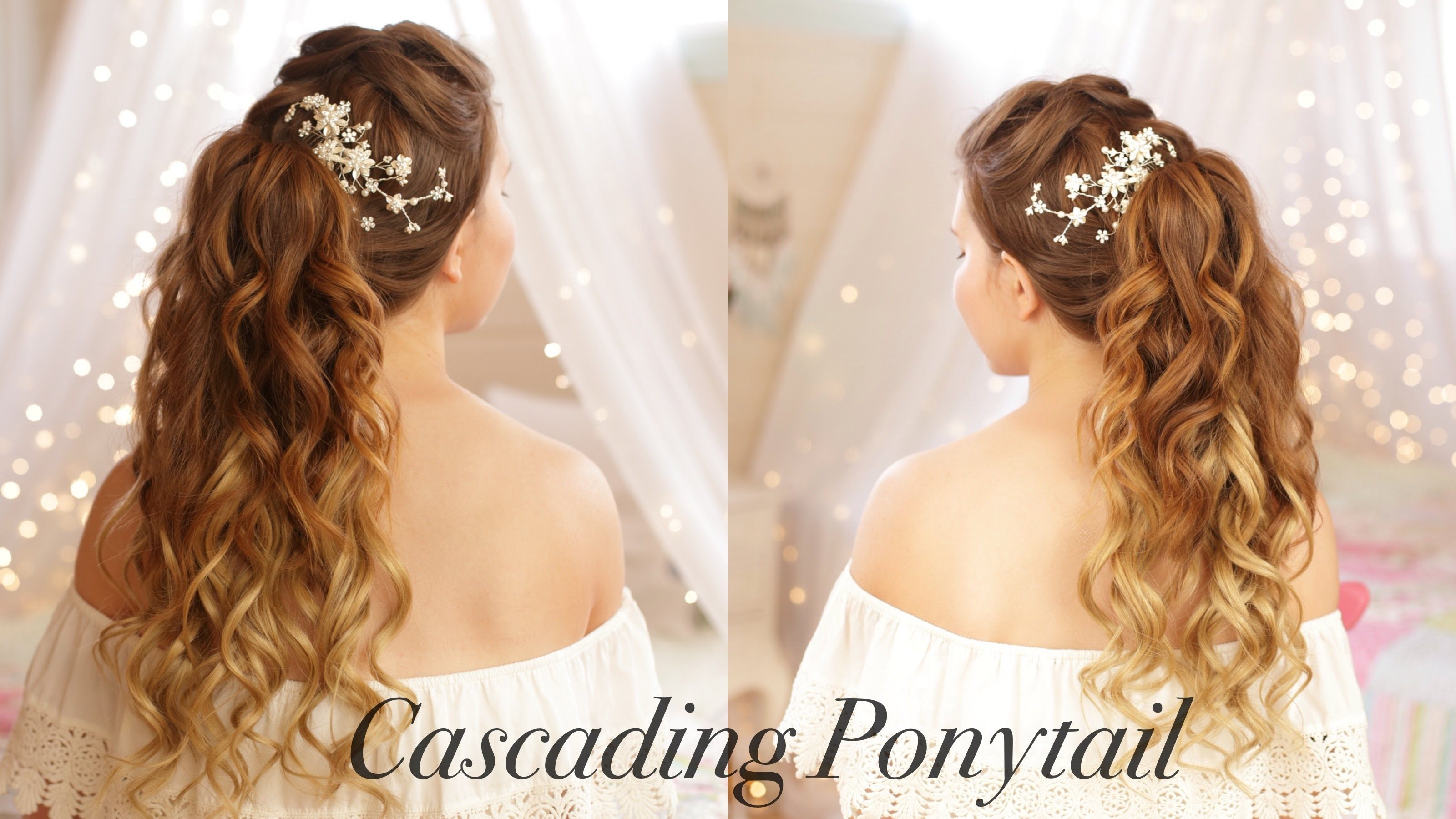 cascading ponytail｜wedding hairstyle - youtube
