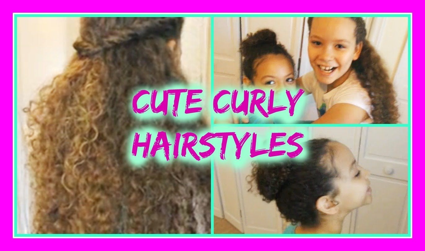 cute hairstyles for curly hair - youtube