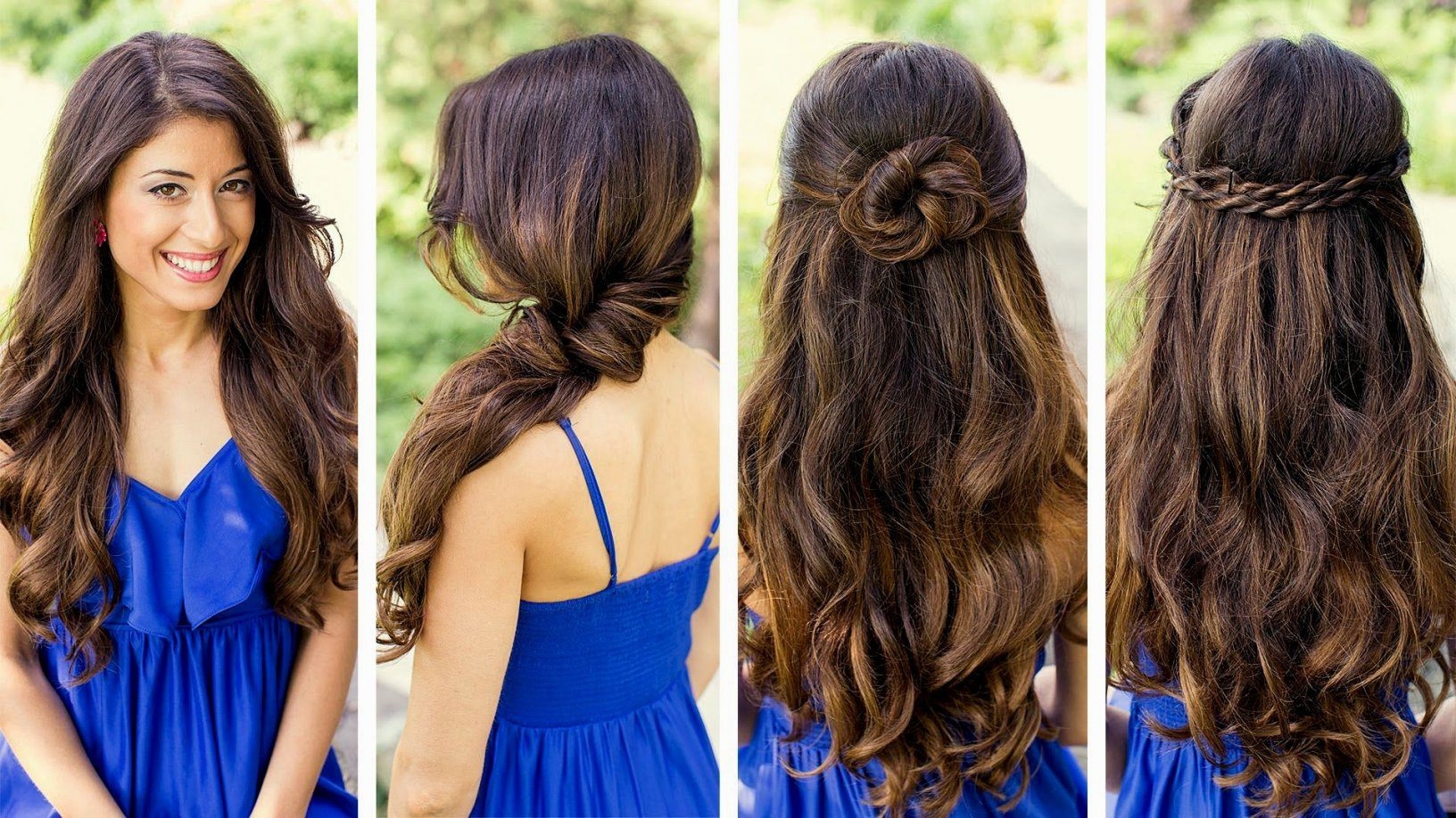 easy hairstyles for long curly hair - wedding party decoration