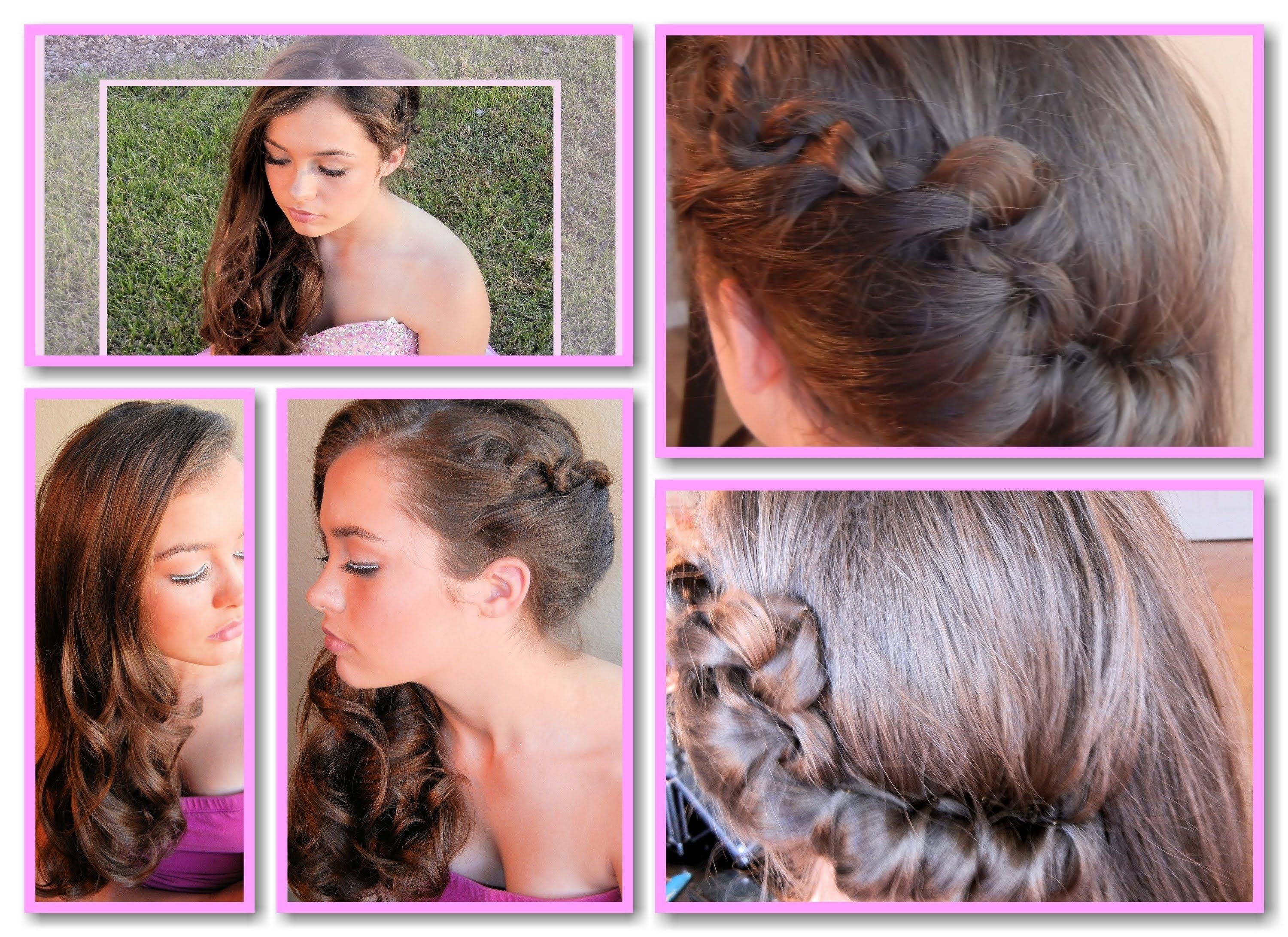 easy side-swept hairdo for graduation, wedding, or other formal