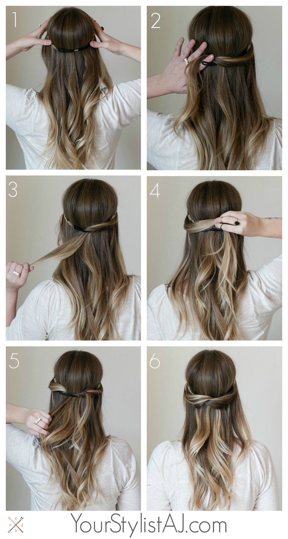hair tutorial // half up headband | hair band, stylists and tutorials