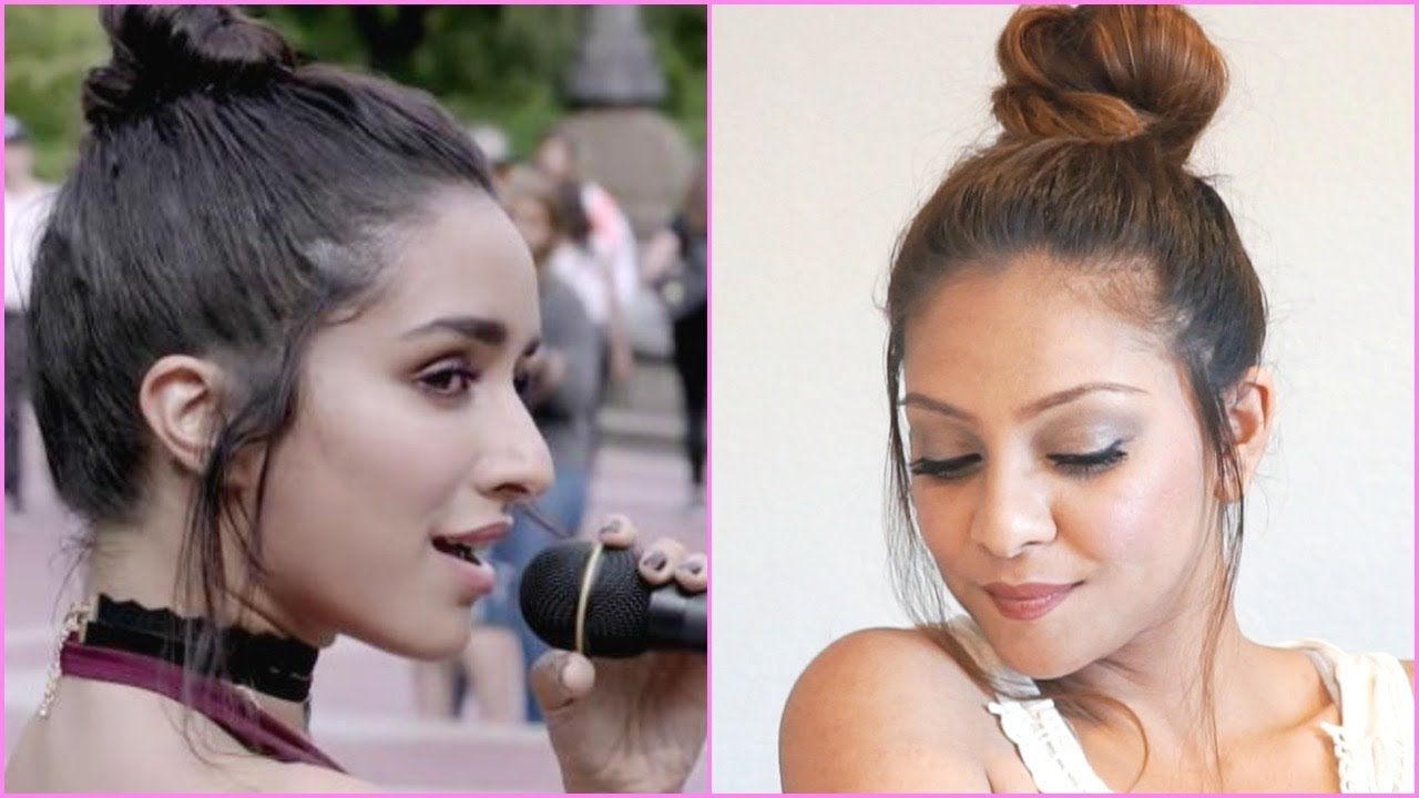 high bun hairstyle inspiredshraddha kapoor in half girlfriend