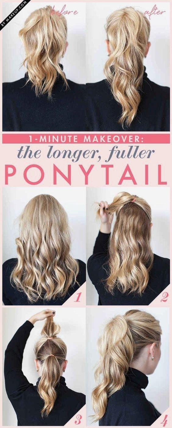 long hairstyles : simple easy work hairstyles long hair trik in