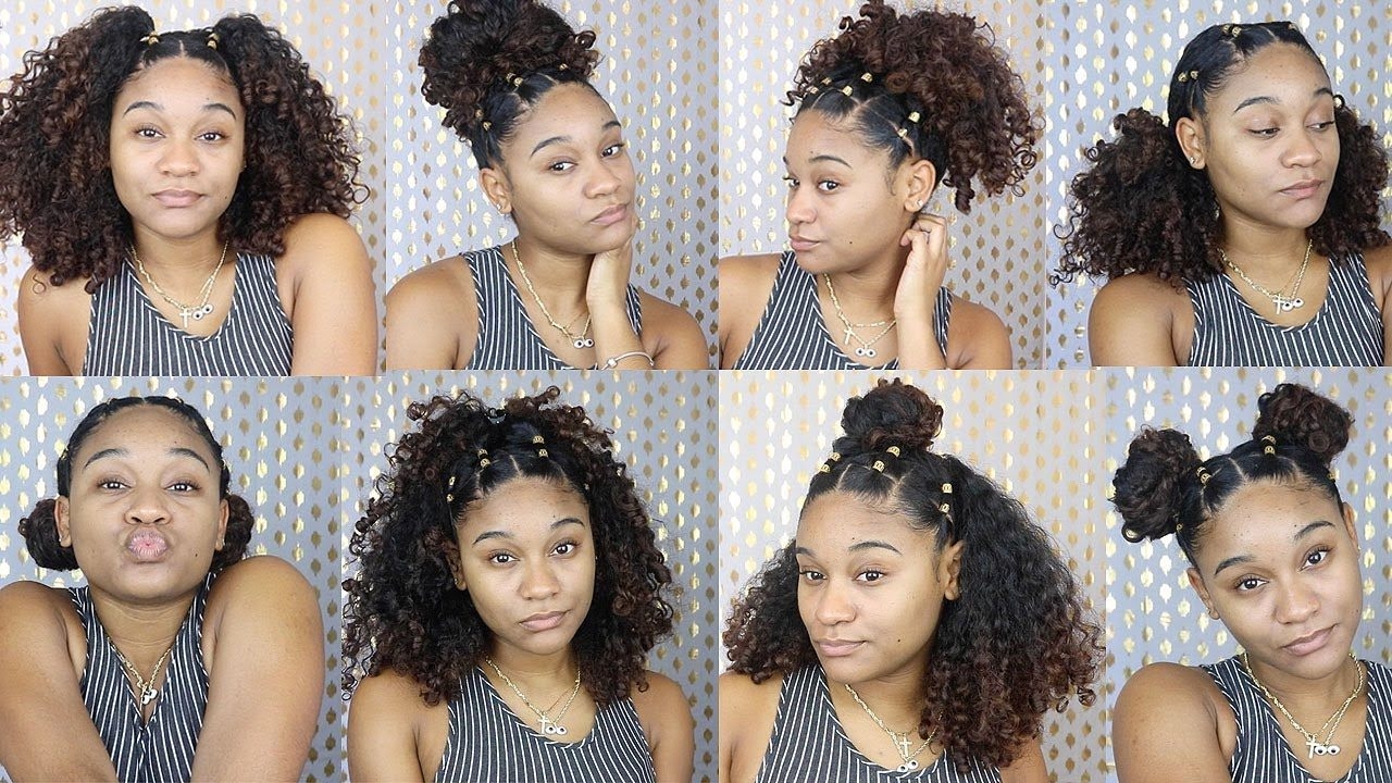more easy hairstyles for natural curly hair - youtube