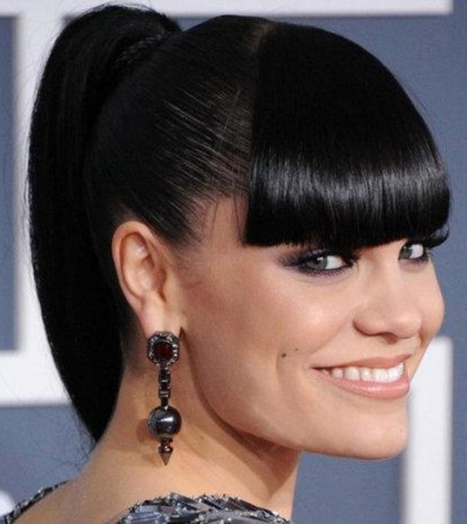 ponytail black hairstyles with bangs ponytail with bangs