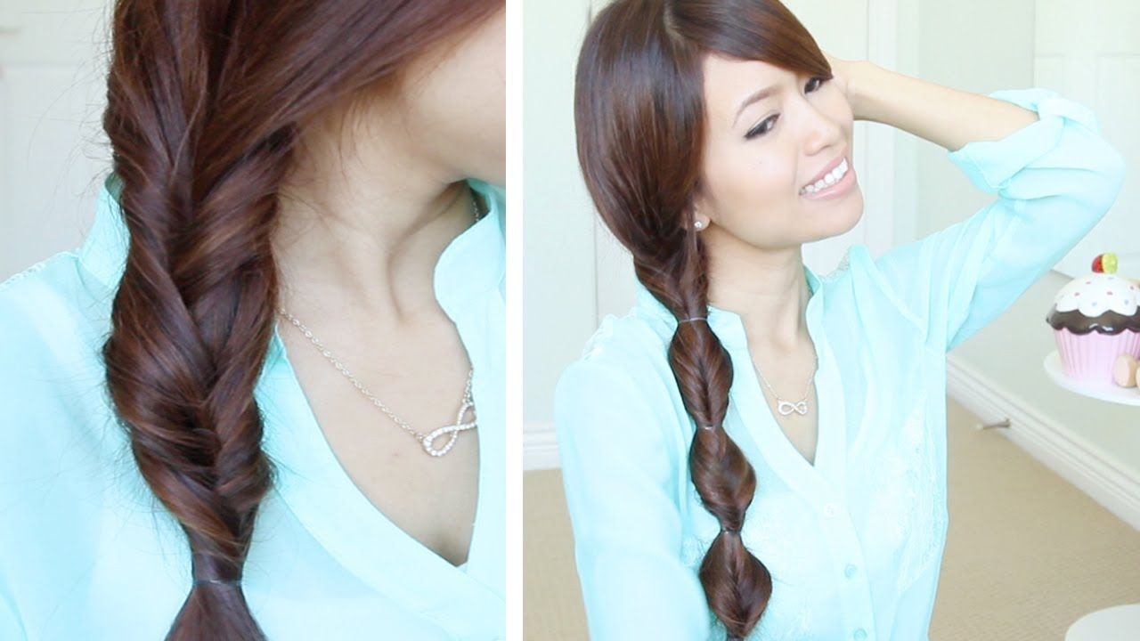 quick &amp; easy faux braid hairstyles for medium long hair tutorial