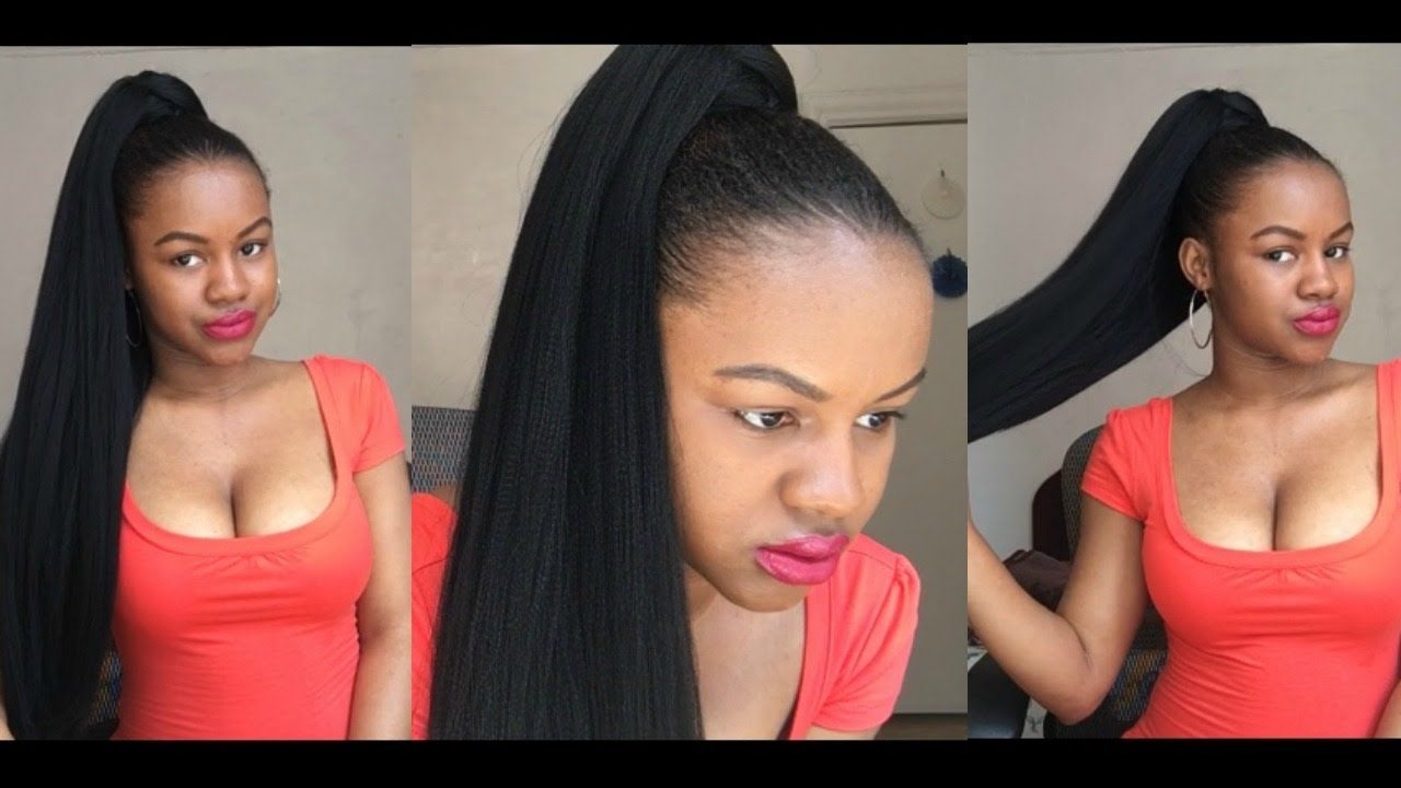the best nicki minaj inspired high ponytail on natural hair - youtube