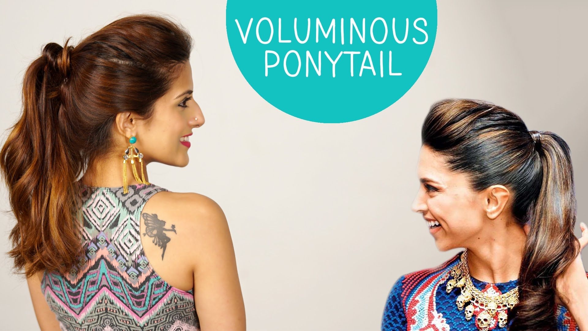 volumized ponytail hairstyle for medium to long hair | deepika